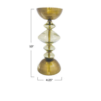 Design Shop Recycled Glass & Metal Pillar Holder (holds 3" Pillar)