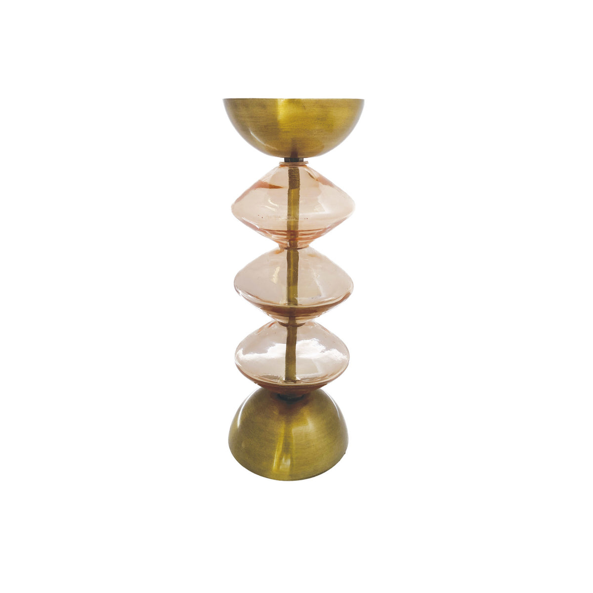 Design Shop Recycled Glass & Metal Pillar Holder (holds 3" Pillar)