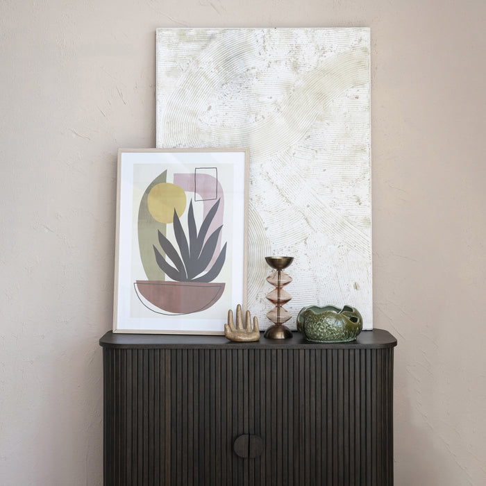 Design Shop Recycled Glass & Metal Pillar Holder (holds 3" Pillar)