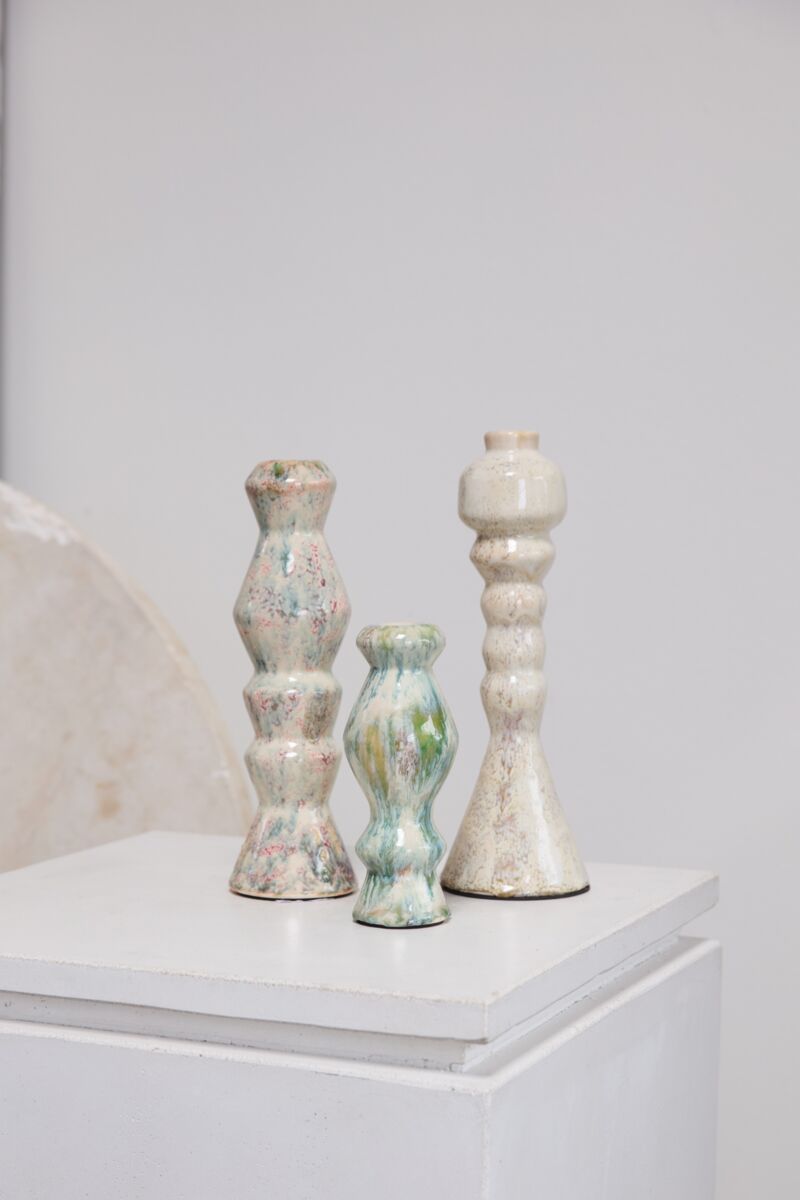Design Shop Ailey Candleholder 3"x 8", Set of 2