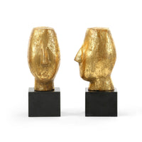 Villa & House Alberto Statue (Pair), Gold Leaf