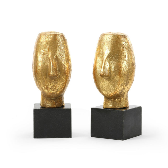 Villa & House Alberto Statue (Pair), Gold Leaf