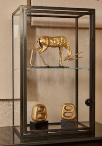Villa & House Antelope Straight Horn Statue, Gold Leaf