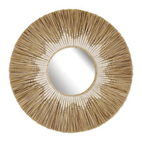 Design Shop Sadira Sea Grass Round Mirror, 30"W, Natural
