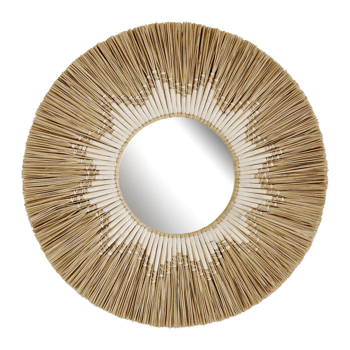 Design Shop Sadira Sea Grass Round Mirror, 30"W, Natural
