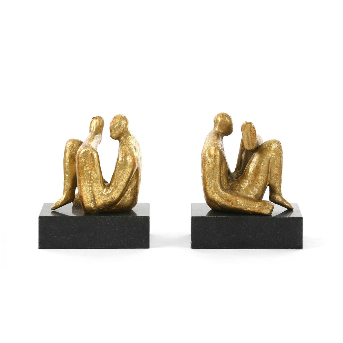 Villa & House Amadeo Sitting Statue (Pair), Gold Leaf