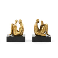 Villa & House Amadeo Sitting Statue (Pair), Gold Leaf