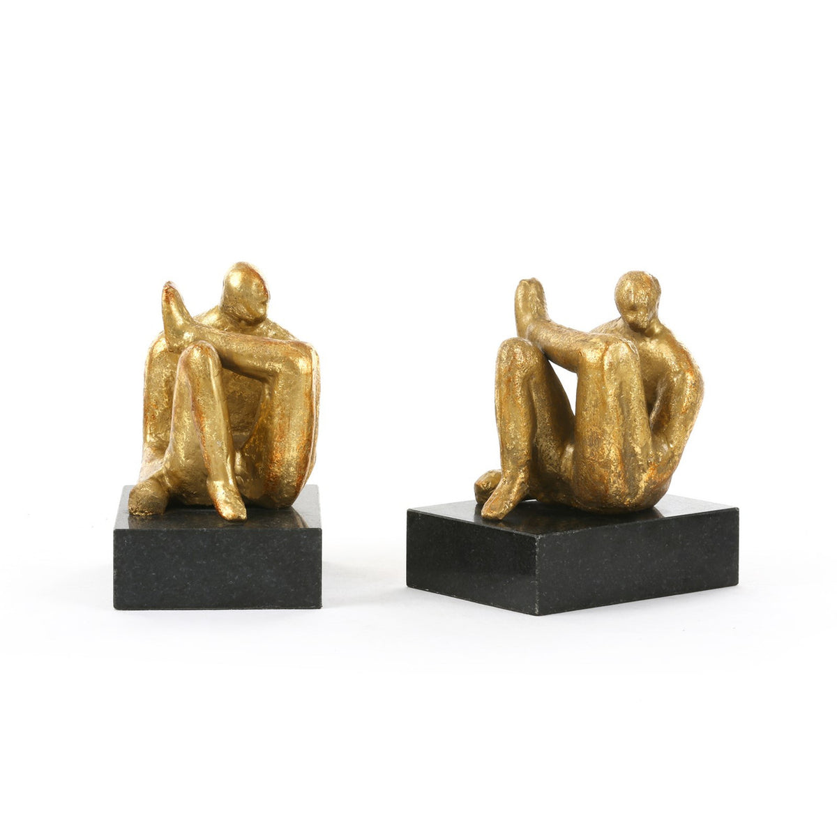 Villa & House Amadeo Sitting Statue (Pair), Gold Leaf