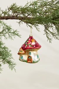 Design Shop Amanita Houses Ornament 3.5"x 3"x 4", Set of 6