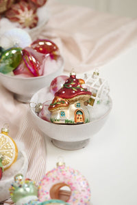 Design Shop Amanita Houses Ornament 3.5"x 3"x 4", Set of 6