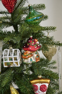 Design Shop Amanita Houses Ornament 3.5"x 3"x 4", Set of 6