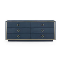 Villa & House Ansel Extra Large 6-Drawer, Blue Steel