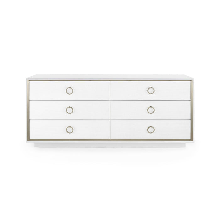 Villa & House Ansel Extra Large 6-Drawer, Chiffon White