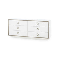 Villa & House Ansel Extra Large 6-Drawer, Chiffon White