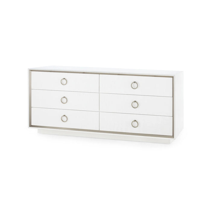 Villa & House Ansel Extra Large 6-Drawer, Chiffon White