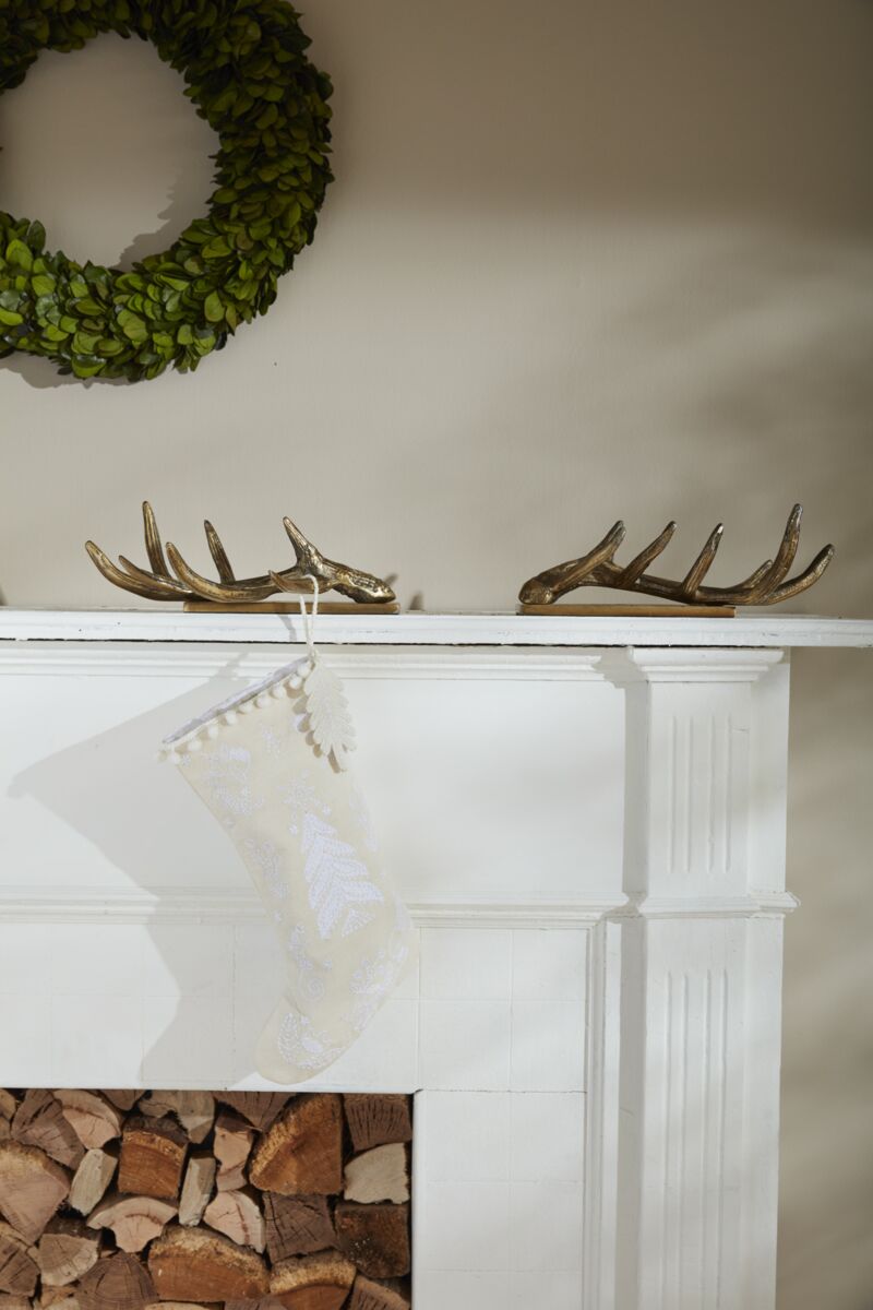 Design Shop Antler Stocking Holder Set of 2 - 13"x 9"x 4.75"