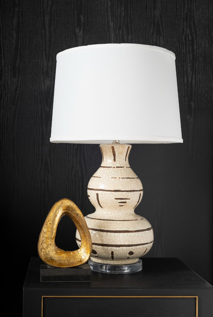 Villa & House Alpha Statue, Gold Leaf and Nero Marquina Marble