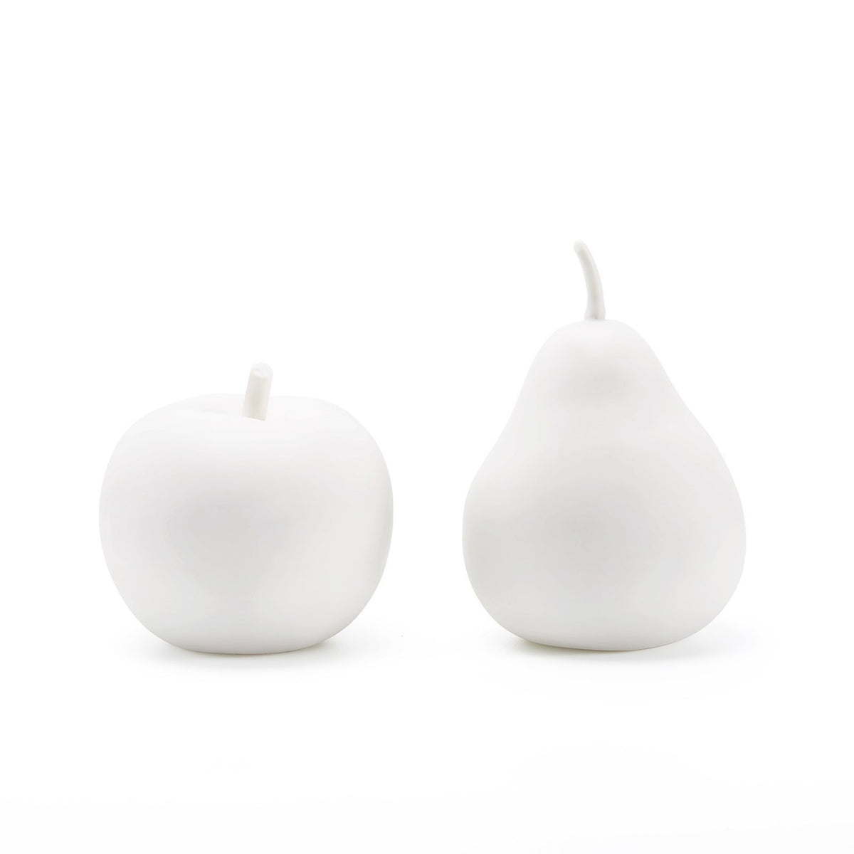 Villa & House Apple & Pear Set of 2 Porcelains, Blanc de Chine