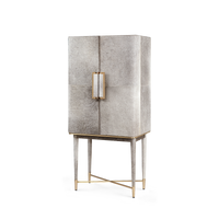 Villa & House Florian Tall Bar Cabinet, Gray