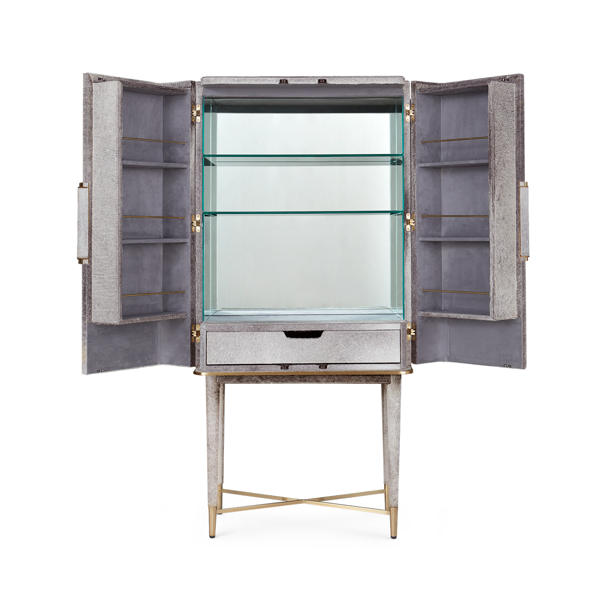 Villa & House Florian Tall Bar Cabinet, Gray