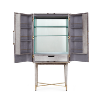 Villa & House Florian Tall Bar Cabinet, Gray