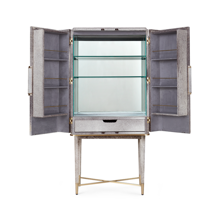 Villa & House Florian Tall Bar Cabinet, Gray