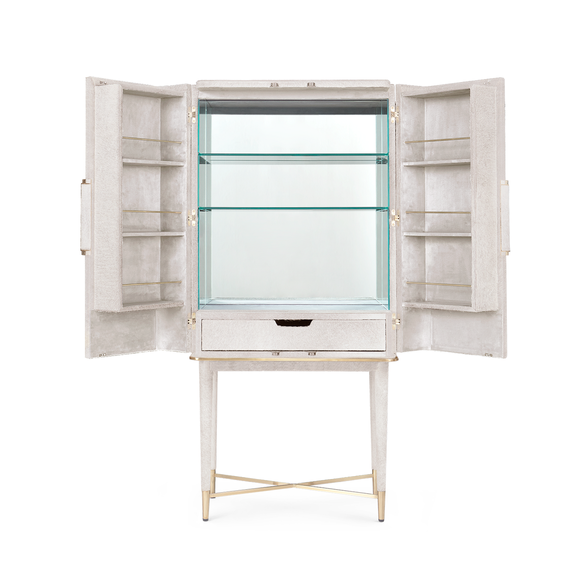 Villa & House Florian Tall Bar Cabinet, Snow