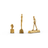 Villa & House Three Forms Set of 3 Statues, Gold Leaf