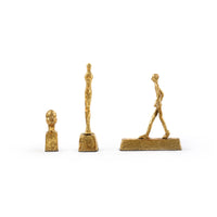 Villa & House Three Forms Set of 3 Statues, Gold Leaf