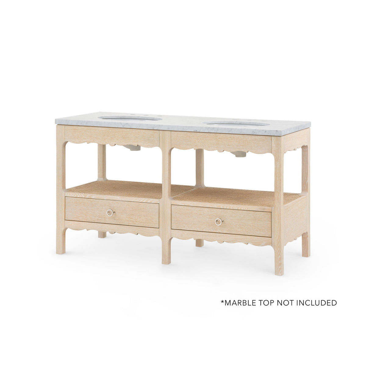 Villa & House Arianna 2-Drawer Cabinet - Base Only, Sand