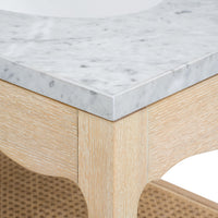 Villa & House Arianna 2-Drawer Cabinet with 60" Marble Vanity Top, Sand