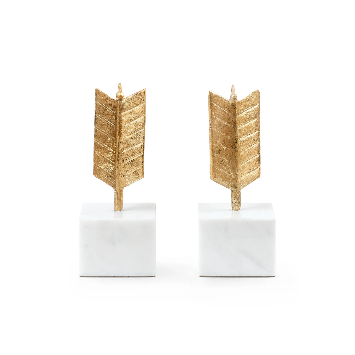 Villa & House Arrow Bookends, Gold Leaf