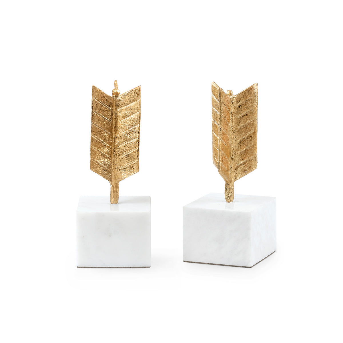 Villa & House Arrow Bookends, Gold Leaf
