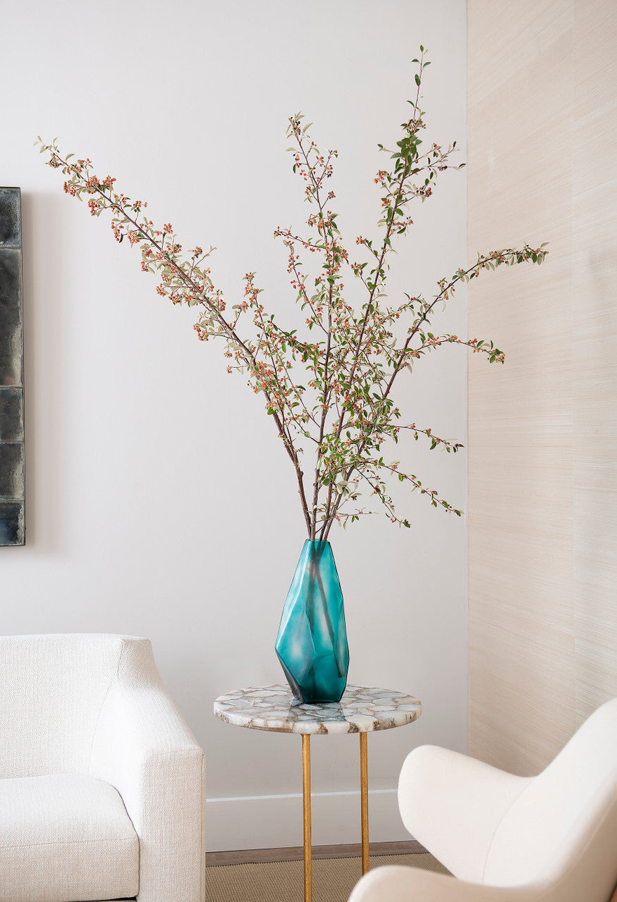 Villa & House Asscher Vase, Peacock