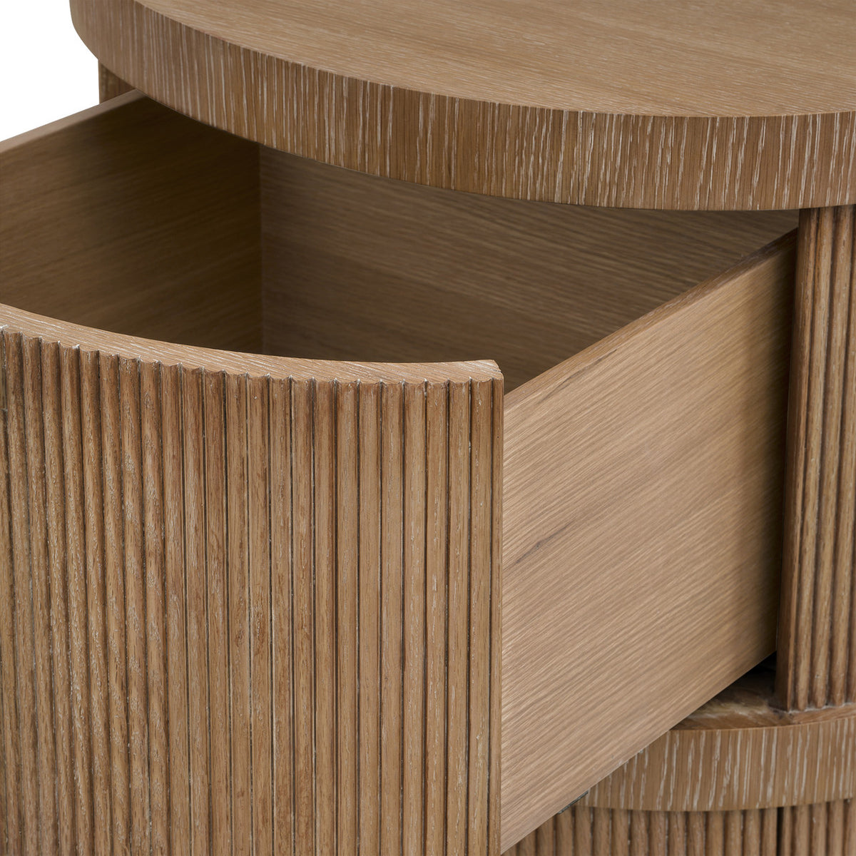 Villa & House Atlas 2-Drawer Side Table, Soft Glow Oak