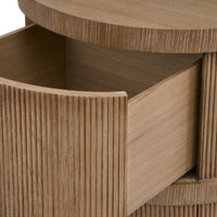Villa & House Atlas 2-Drawer Side Table, Soft Glow Oak