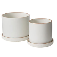 Design Shop Author Pot with Saucer 7.5"x 6", Set of 2