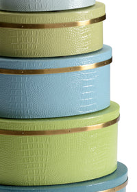 Wildwood Oval Boxes - Blue/Green (S5)