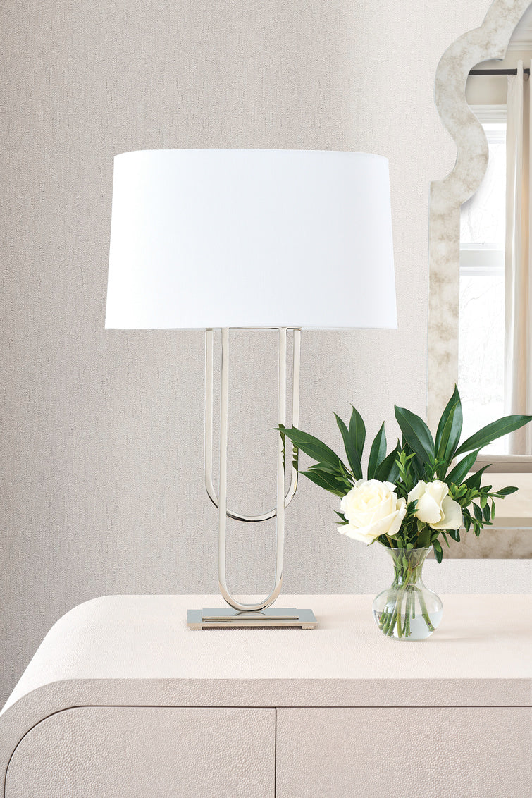 Chelsea House Odeon Table Lamp - Polished Nickel