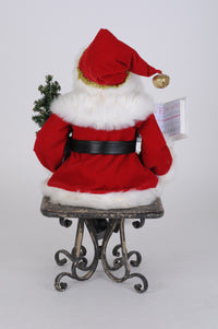 Karen Didion Lighted Story Time Sitting Santa