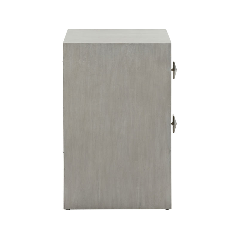 Chelsea House Moxy Bedside Table 2 Drawer - Gray