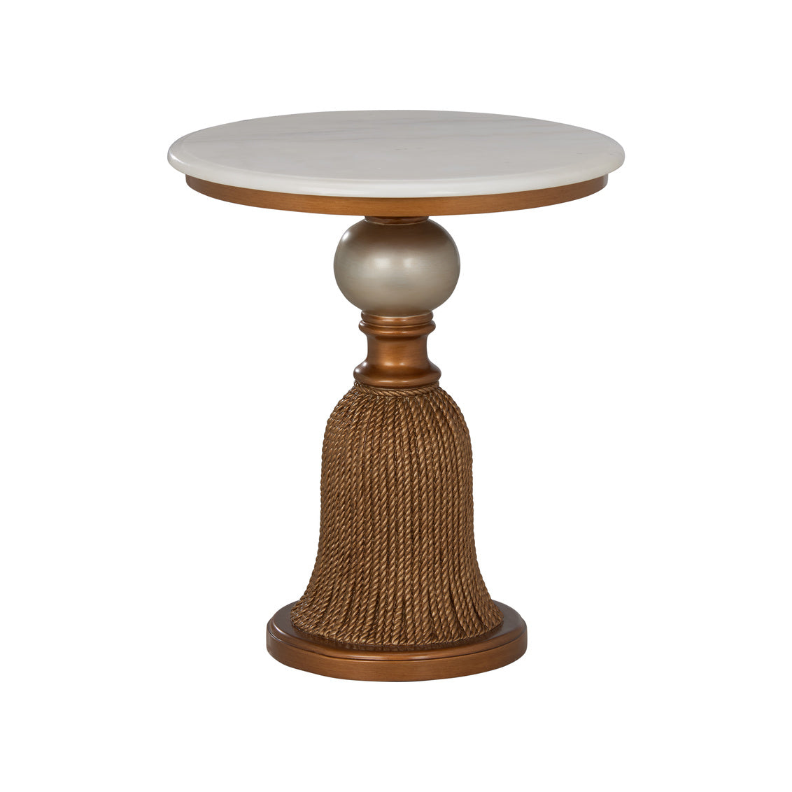 Chelsea House Tassel Side Table- Silver & Gold