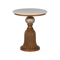 Chelsea House Tassel Side Table- Silver & Gold