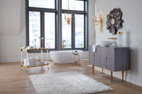 Wildwood Boulevardier Bar Cart - Clear/Gold