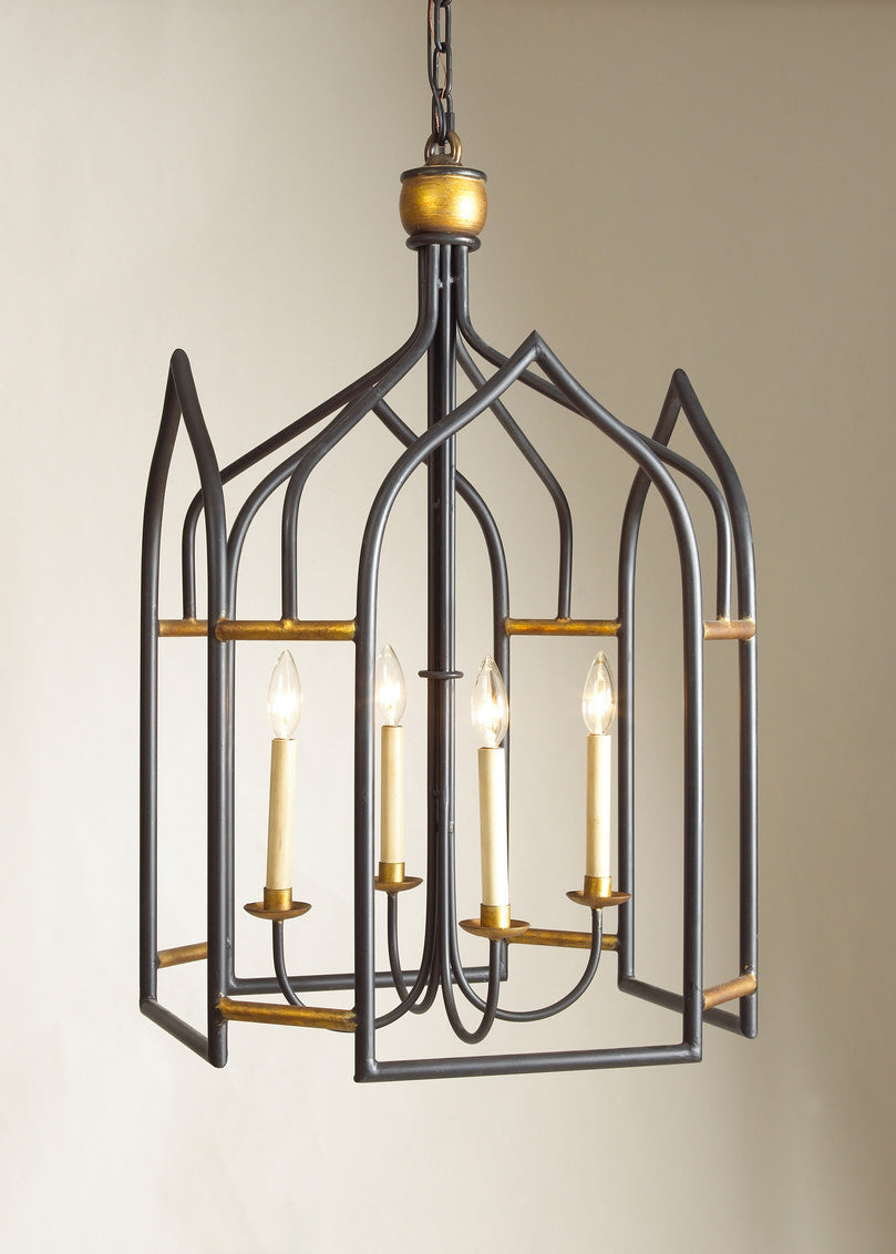 Chelsea House Seville Lantern - Black/Gold