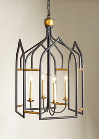 Chelsea House Seville Lantern - Black/Gold