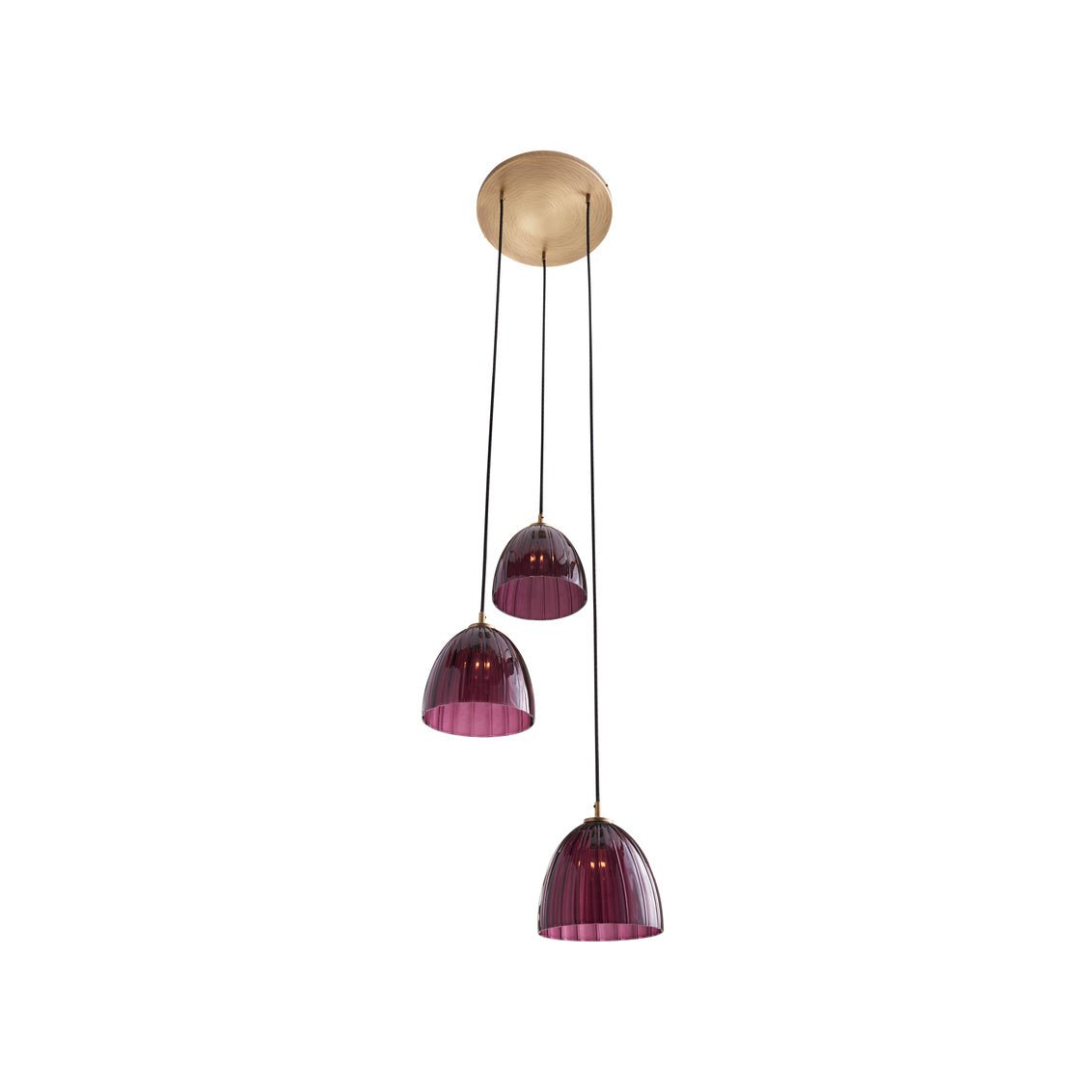 Wildwood Caterina Triple Pendant - Aubergine
