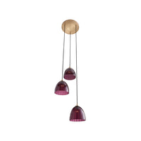 Wildwood Caterina Triple Pendant - Aubergine