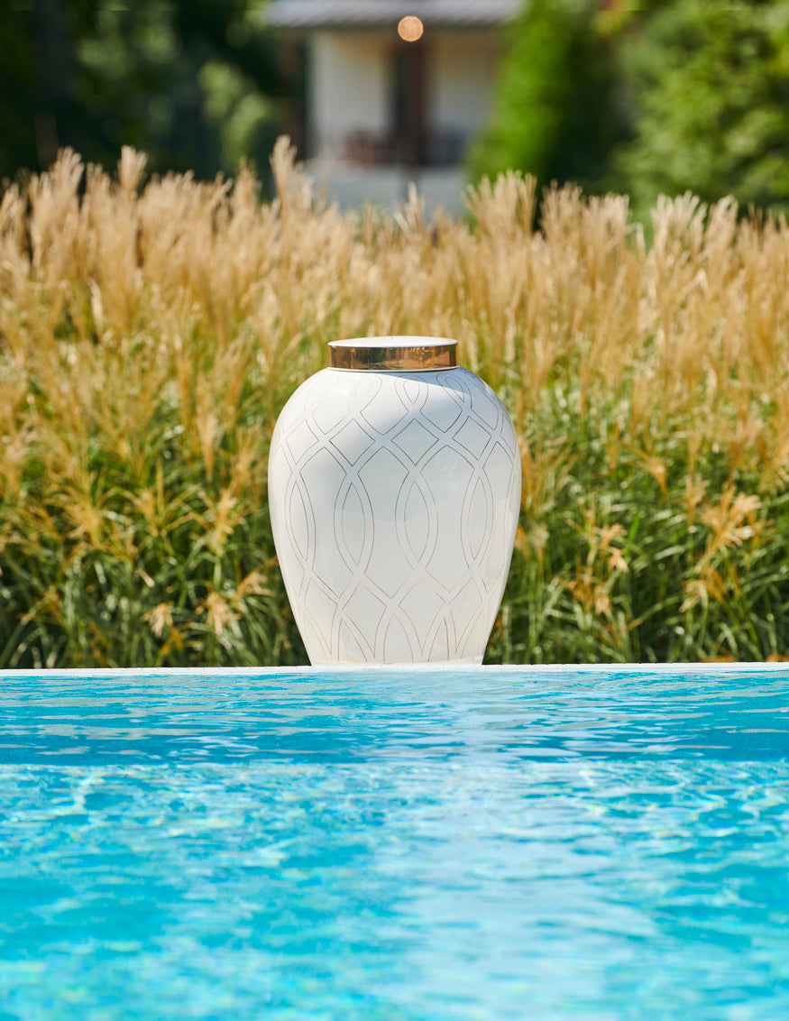 Chelsea House Sarah Ginger Jar - White