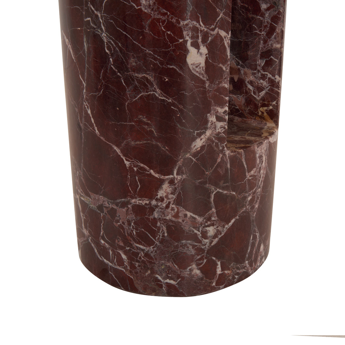 Chelsea House George Marble Side Table - Garnet
